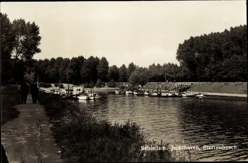 Ak Schiedam Südholland Niederlande, Jachthaven, Sterrenbosch