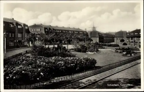 Ak Schiedam Südholland Niederlande, Fabriplein