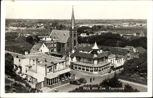 Ak Wijk aan Zee Beverwijk Nordholland Niederlande, Panorama, Kirche