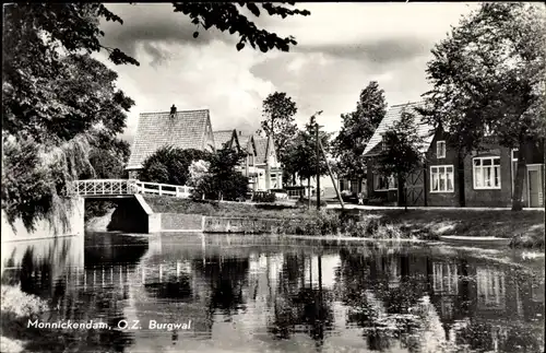 Ak Monnikendam Waterland Nordholland Niederlande, O. Z. Burgwal