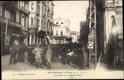 Ak Thessaloniki Saloniki Griechenland, Freiheitsplatz