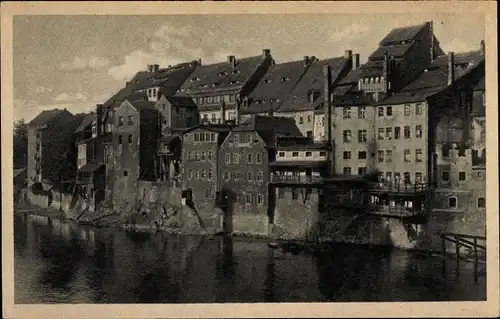 Ak Görlitz in der Lausitz, Neißepartie an der Altstadtbrücke