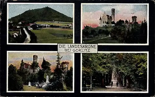 Ak Görlitz in der Lausitz, Landeskrone, Aussichtsturm, Forst