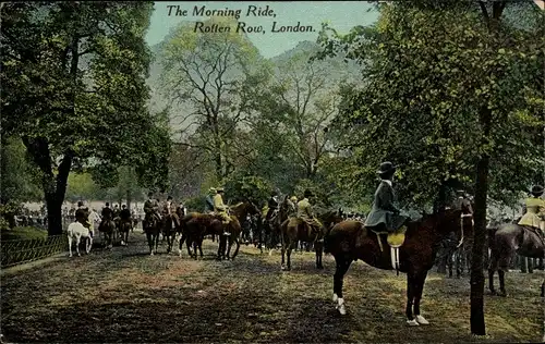 Ak West End London City England, The Morning Ride, Rotten Row