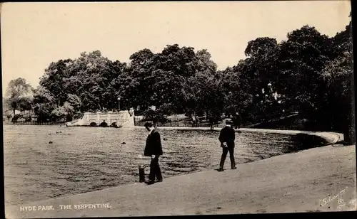 Ak London City England, Hyde Park, The Serpentine