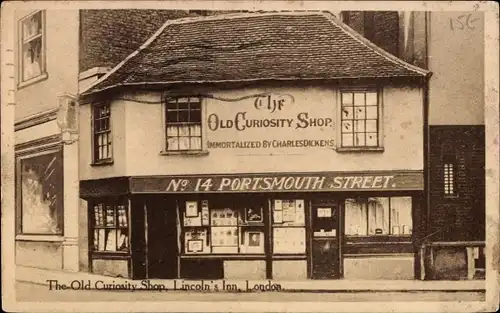 Ak London City England, The Old Curiosity Shop, Lincoln's Inn, No. 14 Portsmouth Street