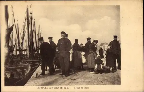 Ak Étaples sur Mer Pas de Calais, Kaiszene