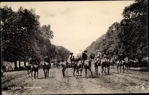 Ak London City England, Hyde Park, Rotten Row