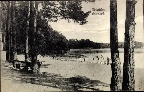 Ak Södertelge Schweden, strandbad