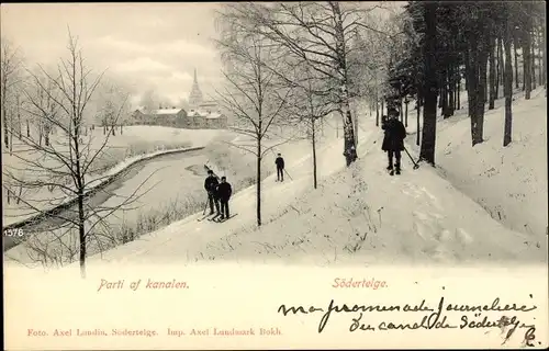 Ak Södertelge Schweden, Parti of kanalen, WInterpartie