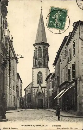 Ak Charmes sur Moselle Vosges, Kirche
