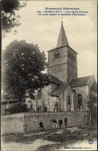 Postkarte Champ le Duc Vosges, Hübsche romanische Kirche