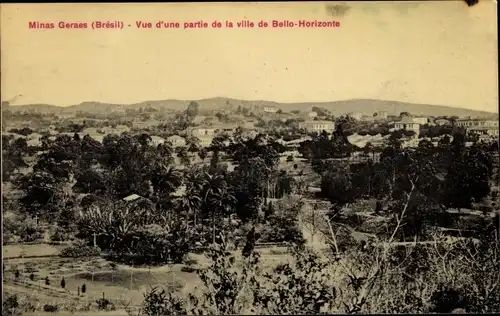 Ak Brasilien, Minas Geraes, Blick auf einen Teil der Stadt von Bello-Horizonte