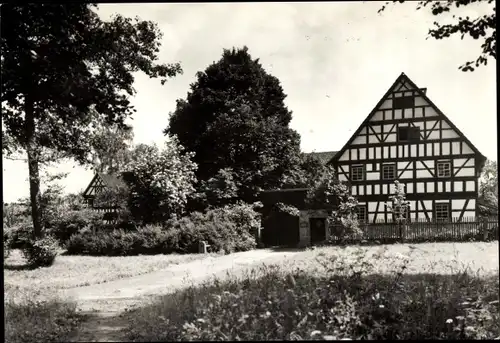 Ak Rudolstadt in Thüringen, Heimatmuseum Thüringer Bauernhäuser, Fachwerkhaus