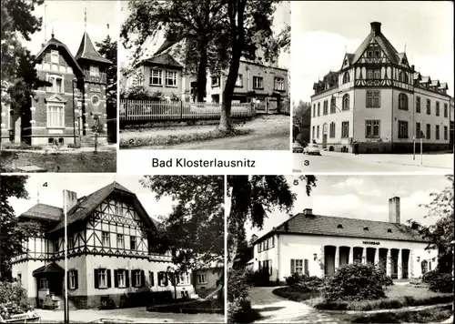 Ak Bad Klosterlausnitz in Thüringen, Villa Dora, Kurheim Am Buchberg, FDGB-Erholungsheim, Sanatorium