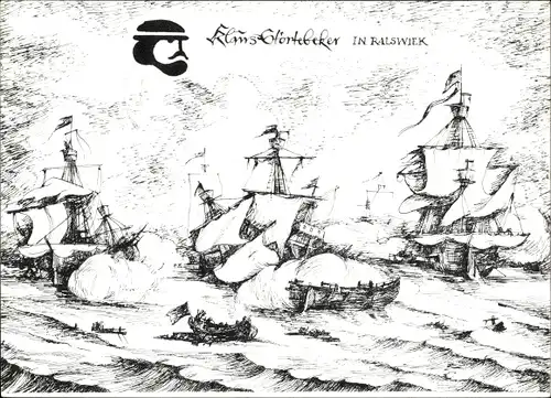Künstler Ak von Wangelin, Dramatische Ballade Klaus Störtebeker, Eintrittskarte Naturbühne Ralswiek
