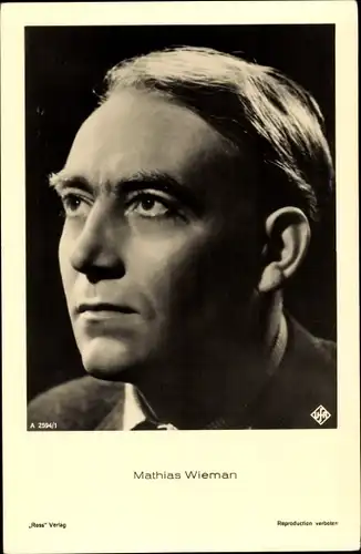 Ak Schauspieler Mathias Wieman, Portrait