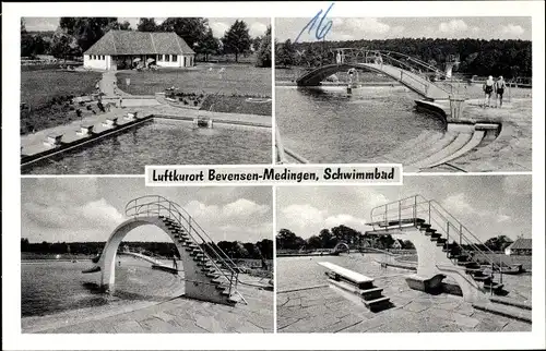 Ak Medingen Bad Bevensen in Niedersachsen, Schwimmbad