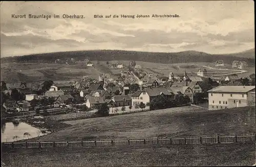 Ak Braunlage im Oberharz, Blick auf die Herzog Johann Albrechtstraße