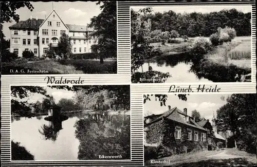 Ak Walsrode im Heidekreis, D. A. G. Ferienheim, Böhmepartie, Klosterhof, Eckernworth