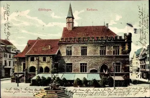 Ak Göttingen in Niedersachsen, Rathaus