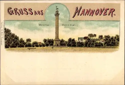 Litho Hannover in Niedersachsen, Waterloo-Denkmal