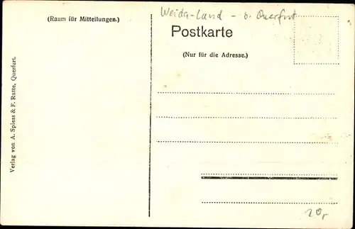 Ak Obhausen im Saalekreis, Kaiserliche Post-Agentur