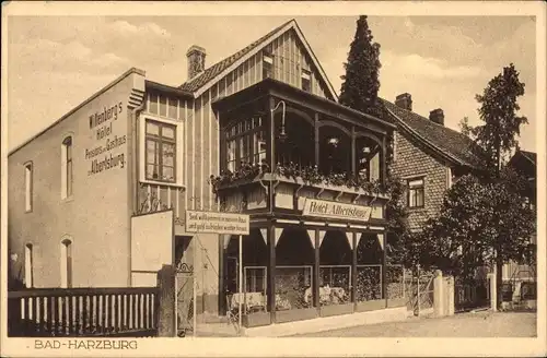 Ak Bad Harzburg am Harz, Hotel Pension zur Albertsburg, Inh. A. Wittenberg