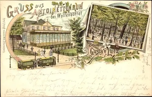 Litho Wolfenbüttel in Niedersachsen, Gastwirtschaft Antoinettenruh