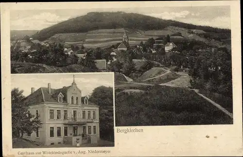 Ak Bergkirchen Bad Oeynhausen, Panorama, Gasthaus zur Wittekindsquelle