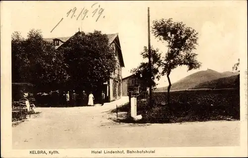 Ak Kelbra, Hotel Lindenhof, Bahnhofshotel