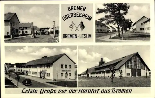 Ak Lesum Bremen, Bremer Überseeheim, letzte Grüße vor der Abfahrt
