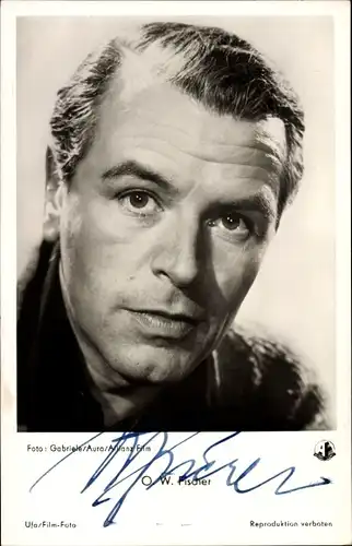 Ak Schauspieler O. W. Fischer, Portrait, Autogramm, Ich suche Dich