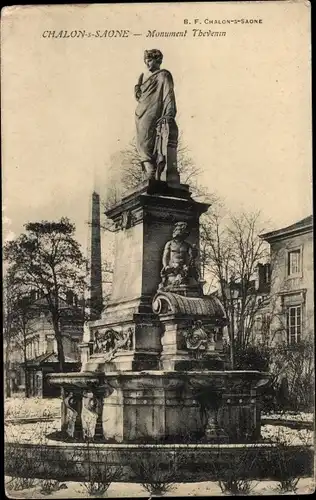 Ak Chalon sur Saône Saône et Loire, Denkmal Thevenin