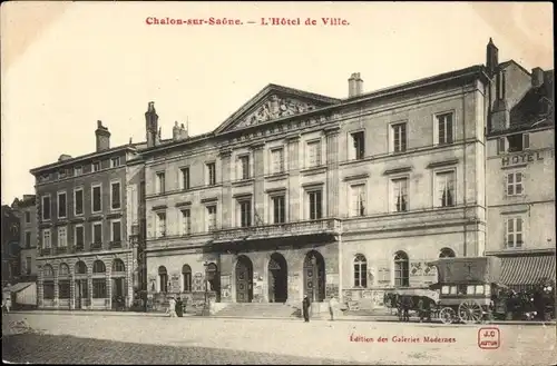 Ak Chalon sur Saône Saône et Loire, das Rathaus