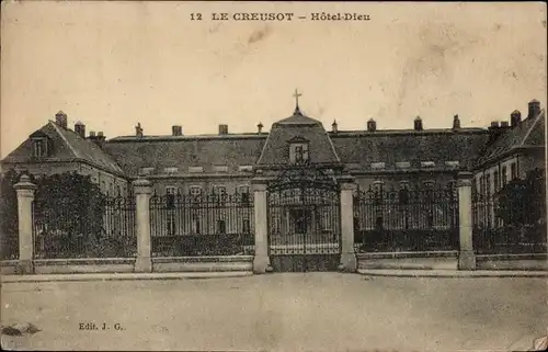 Ak Le Creusot Saone et Loire, Hotel-Dieu