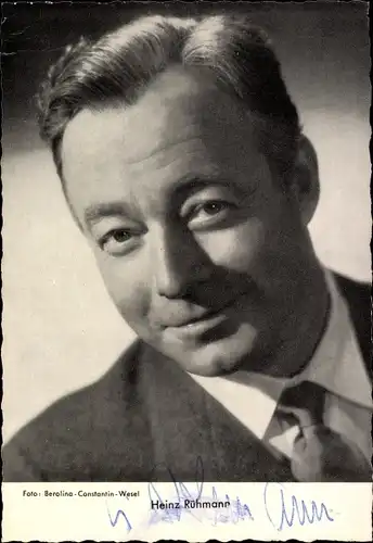 Ak Schauspieler Heinz Rühmann, Portait, Autogramm