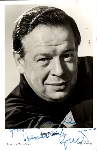 Ak Schauspieler Bum Krüger, Portrait, Autogramm