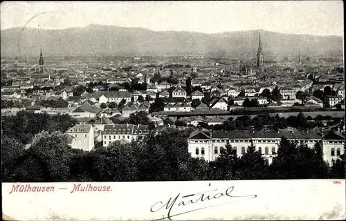 Ak Mulhouse Mulhouse Elsass Haut-Rhin, Totalansicht