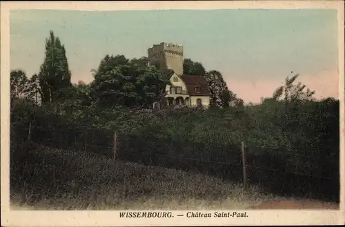 Ak Wissembourg Weissenburg Alsace Bas Rhin, Château Saint Paul