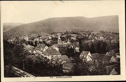 Postkarte Niederbronn les Bains Bad Niederbronn Elsass Bas-Rhin, Gesamtansicht