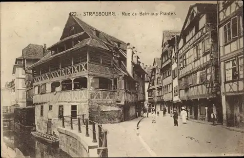 Postleitzahl Straßburg Straßburg Elsass Bas Rhin, Rue du Bain aux Plantes, Straßenansicht