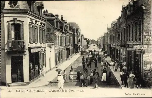 Ak Cayeux sur Mer Somme, Avenue de la Gare