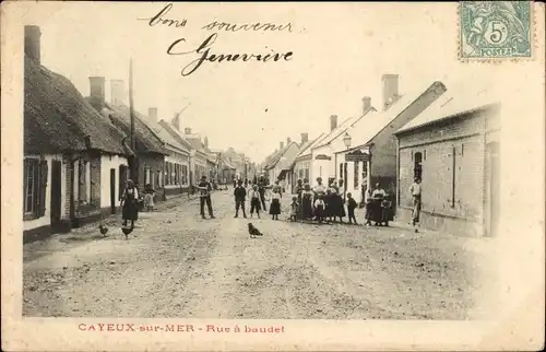 Ak Cayeux sur Mer Somme, Rue à Baudet