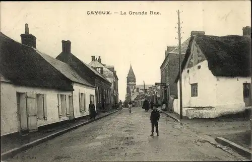 Ak Cayeux sur Mer Somme, La Grande Rue