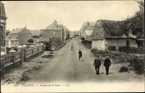 Ak Cayeux sur Mer Somme, Avenue de la Gare