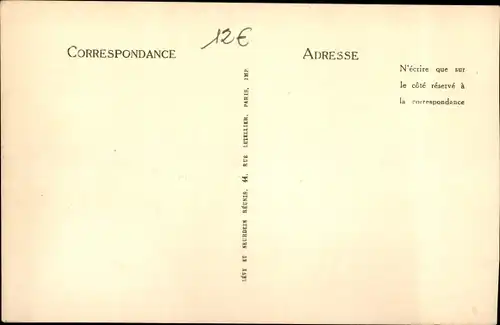 Ak Cayeux sur Mer Somme, Avenue Carnot und das Postamt