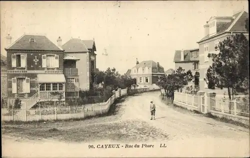 Ak Cayeux sur Mer Somme, Rue du Phare