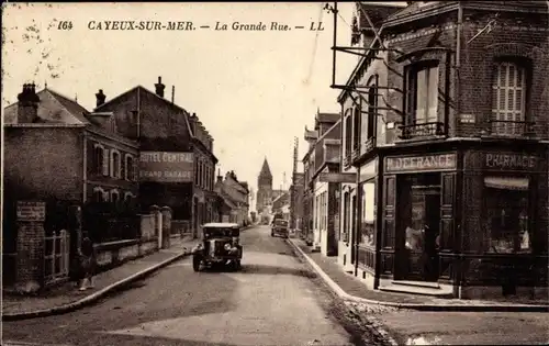 Ak Cayeux sur Mer Somme, La Grande Rue, Apotheke