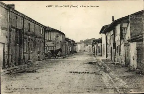 Ak Neuville sur Orne Lorraine Meuse, Rue de Moinhant